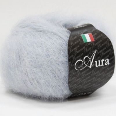 Пряжа SEAM AURA (814, нежно-голубой) Состав: 70% сури альпака 30% полиамид; 25г/225м