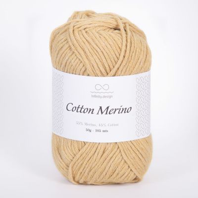 Infinity Cotton Merino (2124 STRAW COLLORED) 55% мериносовая шерсть, 45% хлопок  50гр/105 м